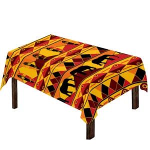 Sunset African Tribal Pattern Print Tablecloth Kitchen Home Decor