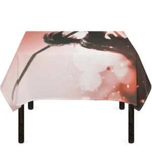 Sunset Japanese Samurai Print Tablecloth Kitchen Home Decor