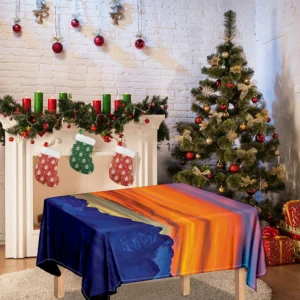 Sunset Mountain Print Tablecloth Kitchen Home Decor