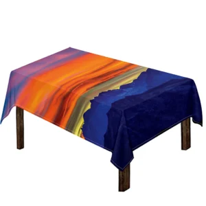 Sunset Mountain Print Tablecloth Kitchen Home Decor