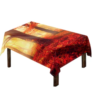 Sunshine Autumn Tree Print Tablecloth Kitchen Home Decor