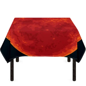 Super Blood Moon Lunar Eclipse Print Tablecloth Kitchen Home Decor