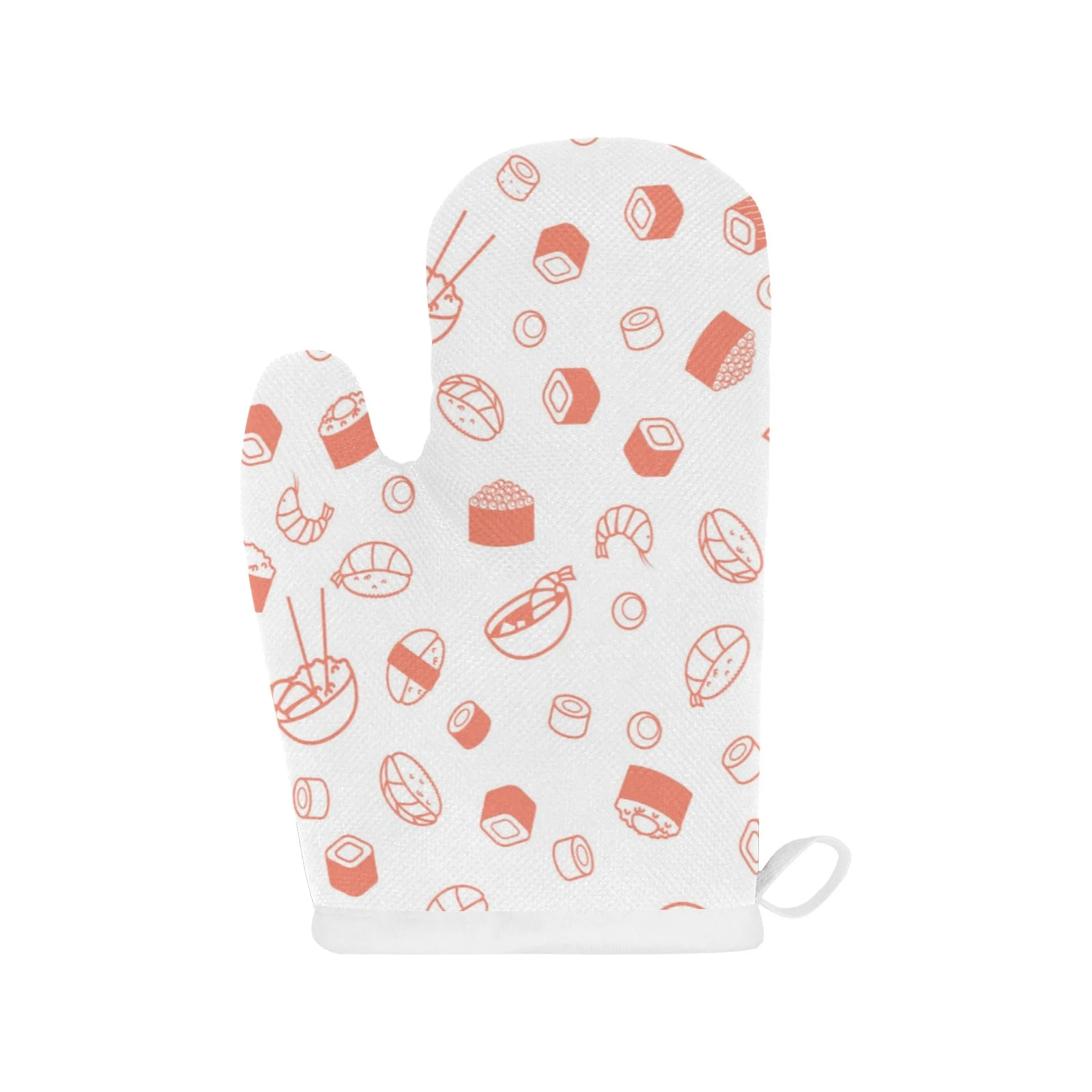 Sushi Pattern Heat Resistant Oven Mitts Pot Holders Set Sushi Pattern Heat Resistant Oven Mitts Pot Holders Set