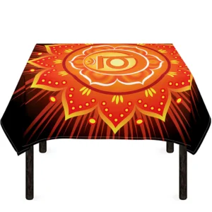 Swadhisthana Chakra Mandala Print Tablecloth Kitchen Home Decor