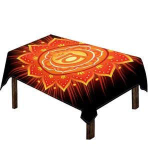Swadhisthana Chakra Mandala Print Tablecloth Kitchen Home Decor
