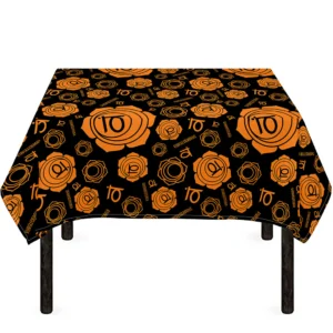 Swadhisthana Chakra Pattern Print Tablecloth Kitchen Home Decor