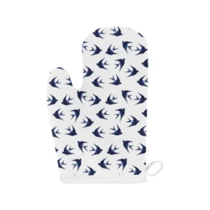 Swallow Pattern Print Design 03 Heat Resistant Oven Mitts & Pot Holders Set