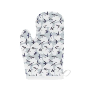 Swallow Pattern Print Design 05 Heat Resistant Oven Mitts & Pot Holders Set