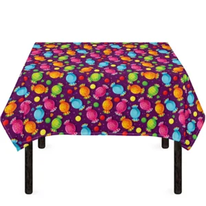 Sweet Candy Pattern Print Tablecloth Kitchen Home Decor