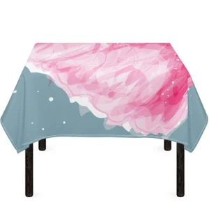 Sweet Cotton Candy Print Tablecloth Kitchen Home Decor