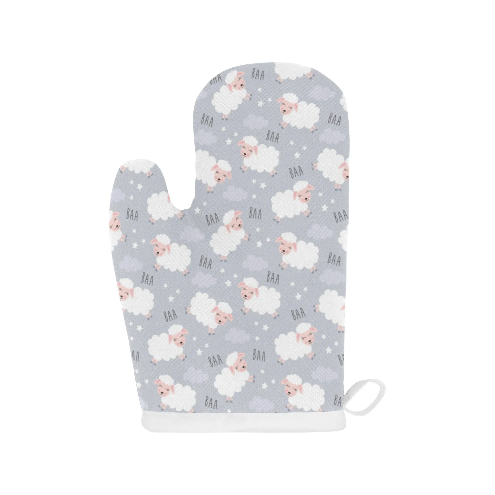 Sweet Dreams Sheep Pattern Heat Resistant Oven Mitts Pot Holders Set Sweet Dreams Sheep Pattern Heat Resistant Oven Mitts Pot Holders Set