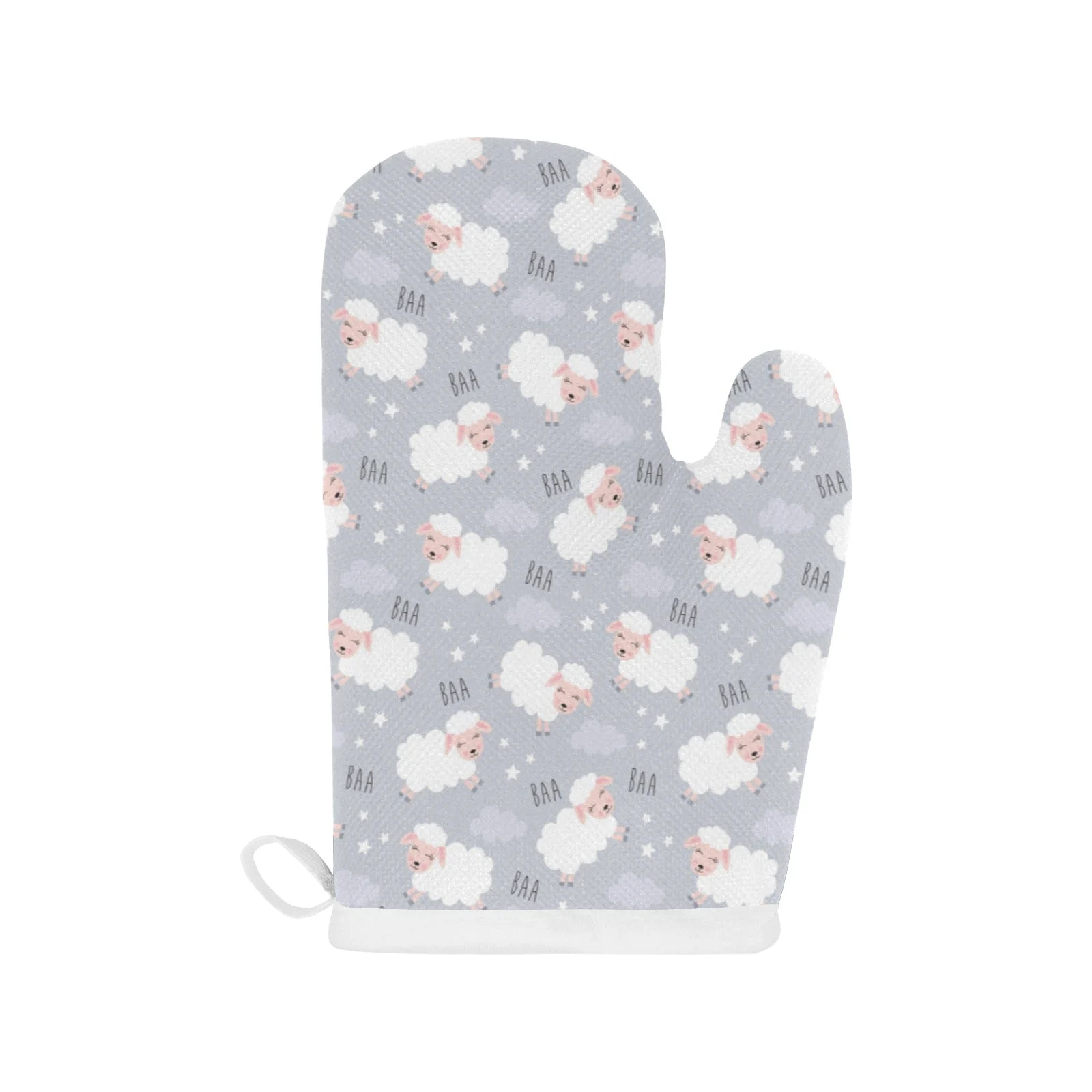Sweet Dreams Sheep Pattern Heat Resistant Oven Mitts Pot Holders Set Sweet Dreams Sheep Pattern Heat Resistant Oven Mitts Pot Holders Set