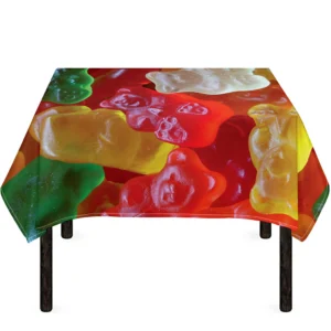 Sweet Gummy Bear Print Tablecloth Kitchen Home Decor