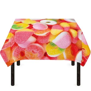 Sweet Gummy Print Tablecloth Kitchen Home Decor