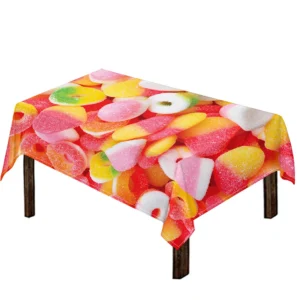 Sweet Gummy Print Tablecloth Kitchen Home Decor