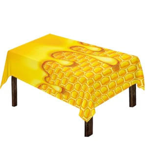 Sweet Honey Bee Hive Print Tablecloth Kitchen Home Decor
