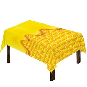 Sweet Honey Honeycomb Print Tablecloth Kitchen Home Decor