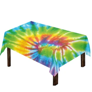 Swirl Tie Dye Print Tablecloth Kitchen Home Decor