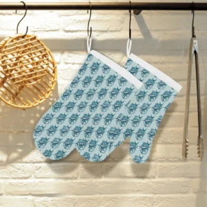 Swordfish Pattern Print Design 05 Heat Resistant Oven Mitts & Pot Holders Set