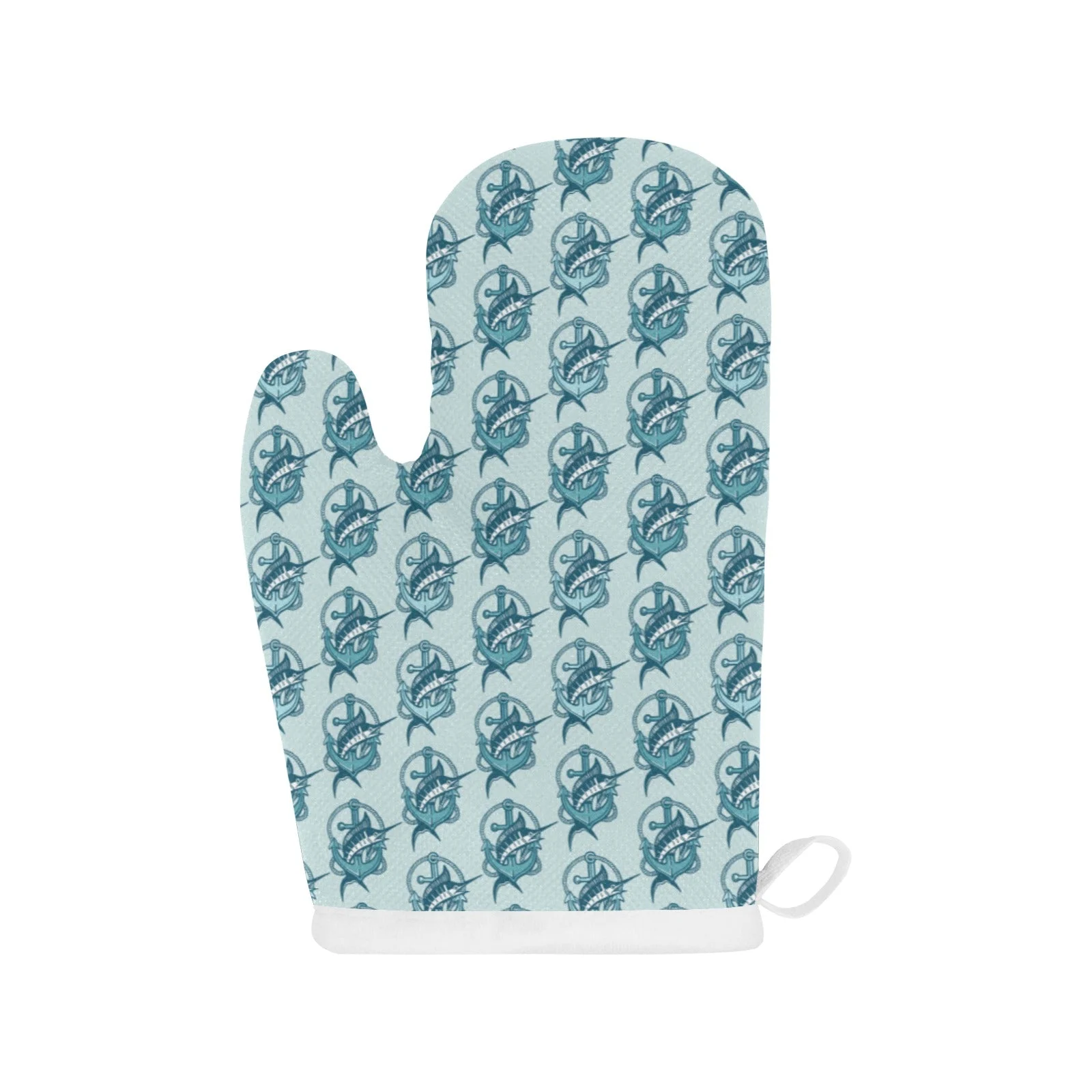 Swordfish Pattern Print Design 05 Heat Resistant Oven Mitts & Pot Holders Set Swordfish Pattern Print Design 05 Heat Resistant Oven Mitts & Pot Holders Set