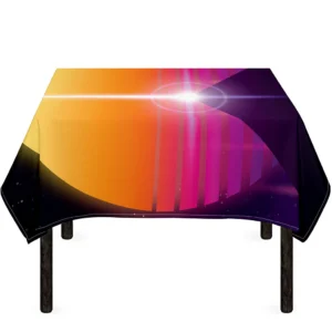 Synthwave Pyramid Print Tablecloth Kitchen Home Decor