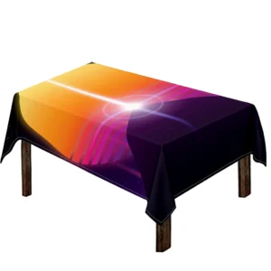 Synthwave Pyramid Print Tablecloth Kitchen Home Decor