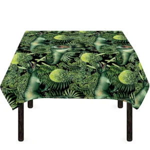 T-Rex Dinosaur And Jurassic Plants Print Tablecloth Kitchen Home Decor