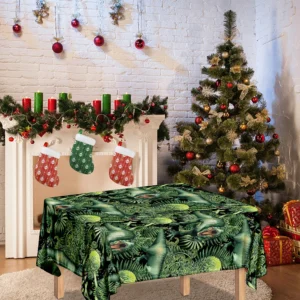 T-Rex Dinosaur And Jurassic Plants Print Tablecloth Kitchen Home Decor
