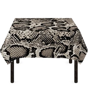 Tan And Black Snakeskin Print Tablecloth Kitchen Home Decor