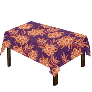 Tangerine Floral Bohemian Pattern Print Tablecloth Kitchen Home Decor