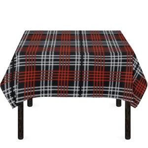 Tartan Knitted Pattern Print Tablecloth Kitchen Home Decor