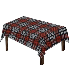 Tartan Knitted Pattern Print Tablecloth Kitchen Home Decor