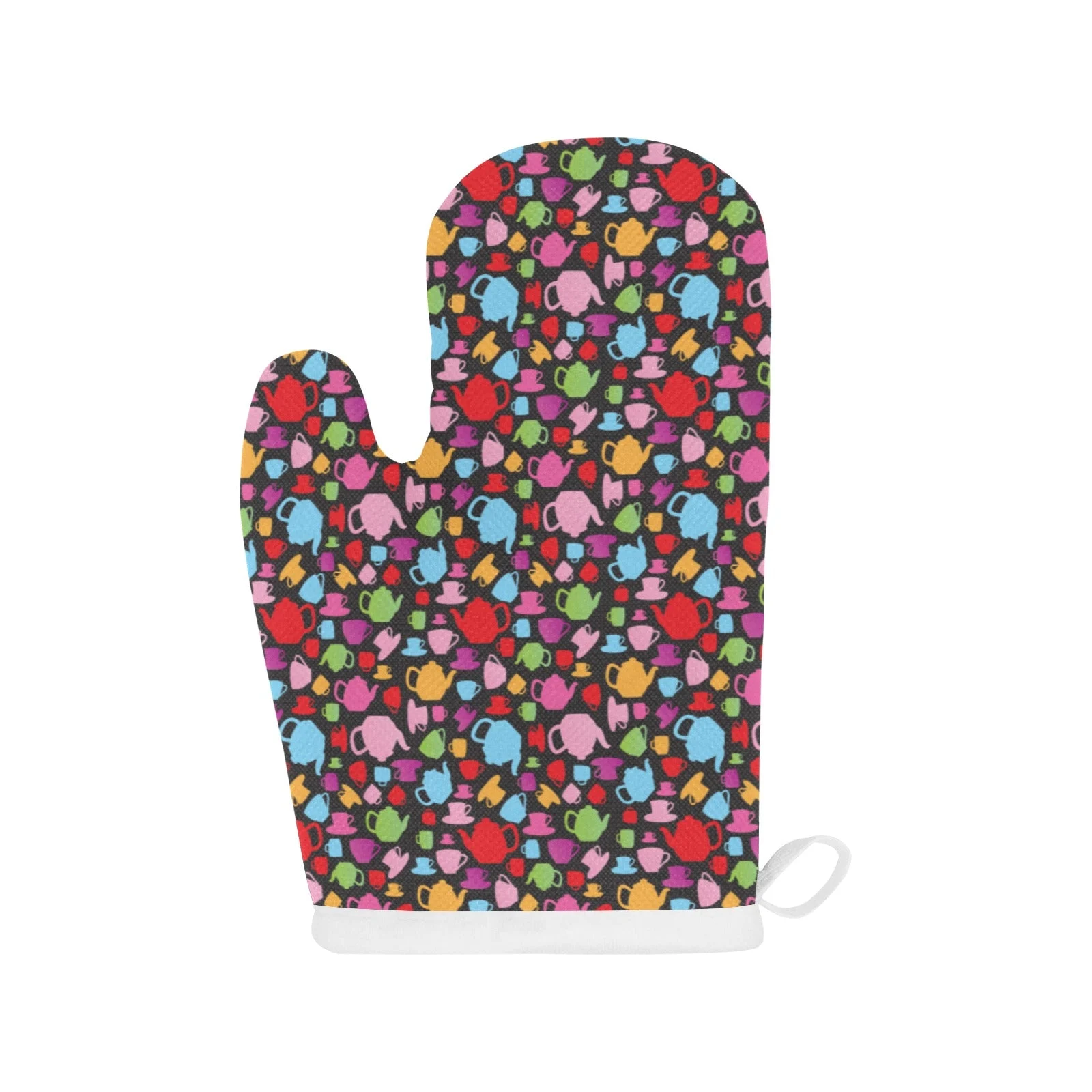 Tea Pots Pattern Print Design 01 Heat Resistant Oven Mitts & Pot Holders Set Tea Pots Pattern Print Design 01 Heat Resistant Oven Mitts & Pot Holders Set