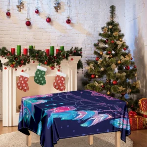 Teal And Purple Dream Catcher Print Tablecloth Kitchen Home Decor