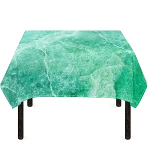Teal Marble Print Tablecloth Kitchen Home Decor