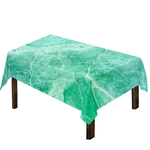 Teal Marble Print Tablecloth Kitchen Home Decor