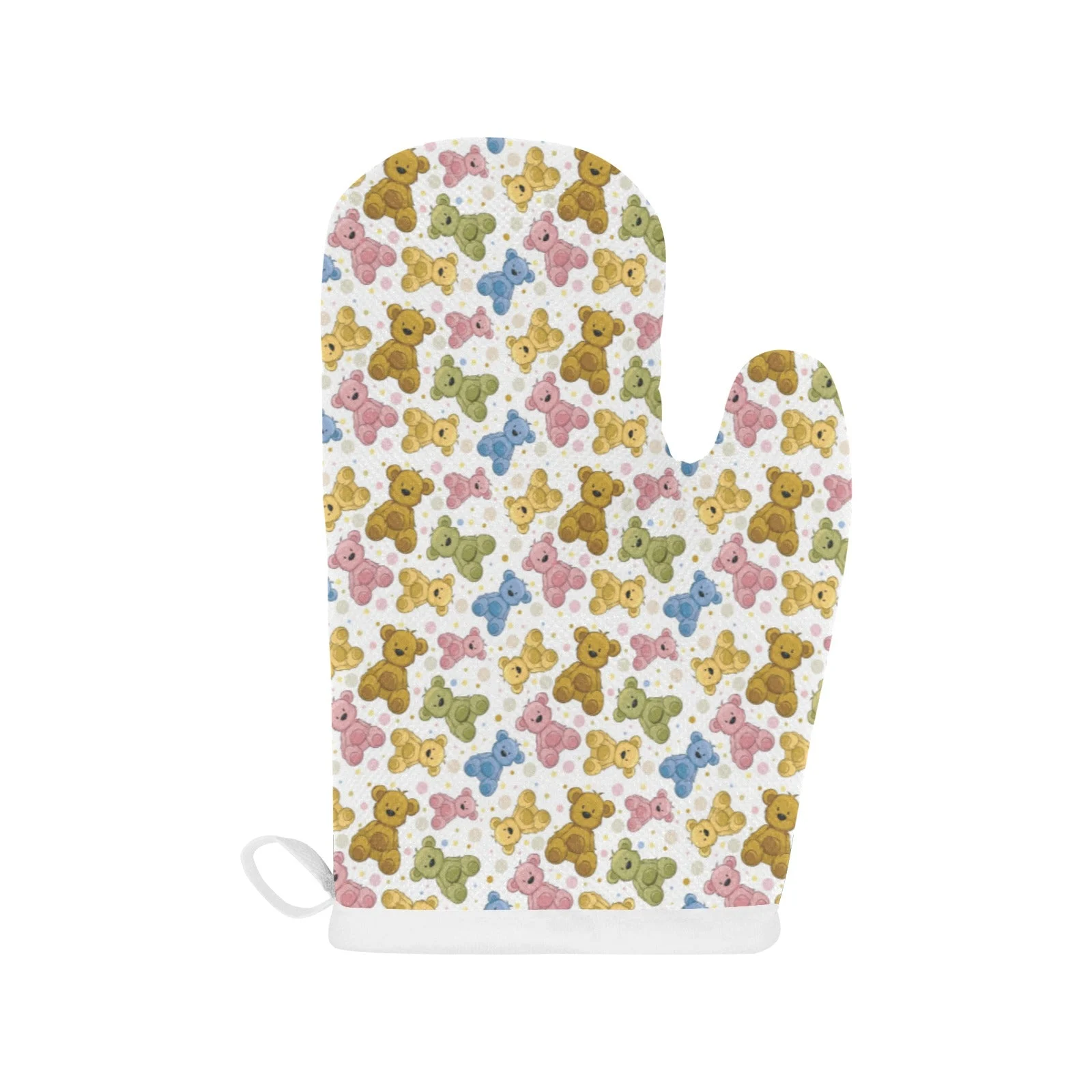 Teddy Bear Pattern Print Design 01 Heat Resistant Oven Mitts & Pot Holders Set Teddy Bear Pattern Print Design 01 Heat Resistant Oven Mitts & Pot Holders Set