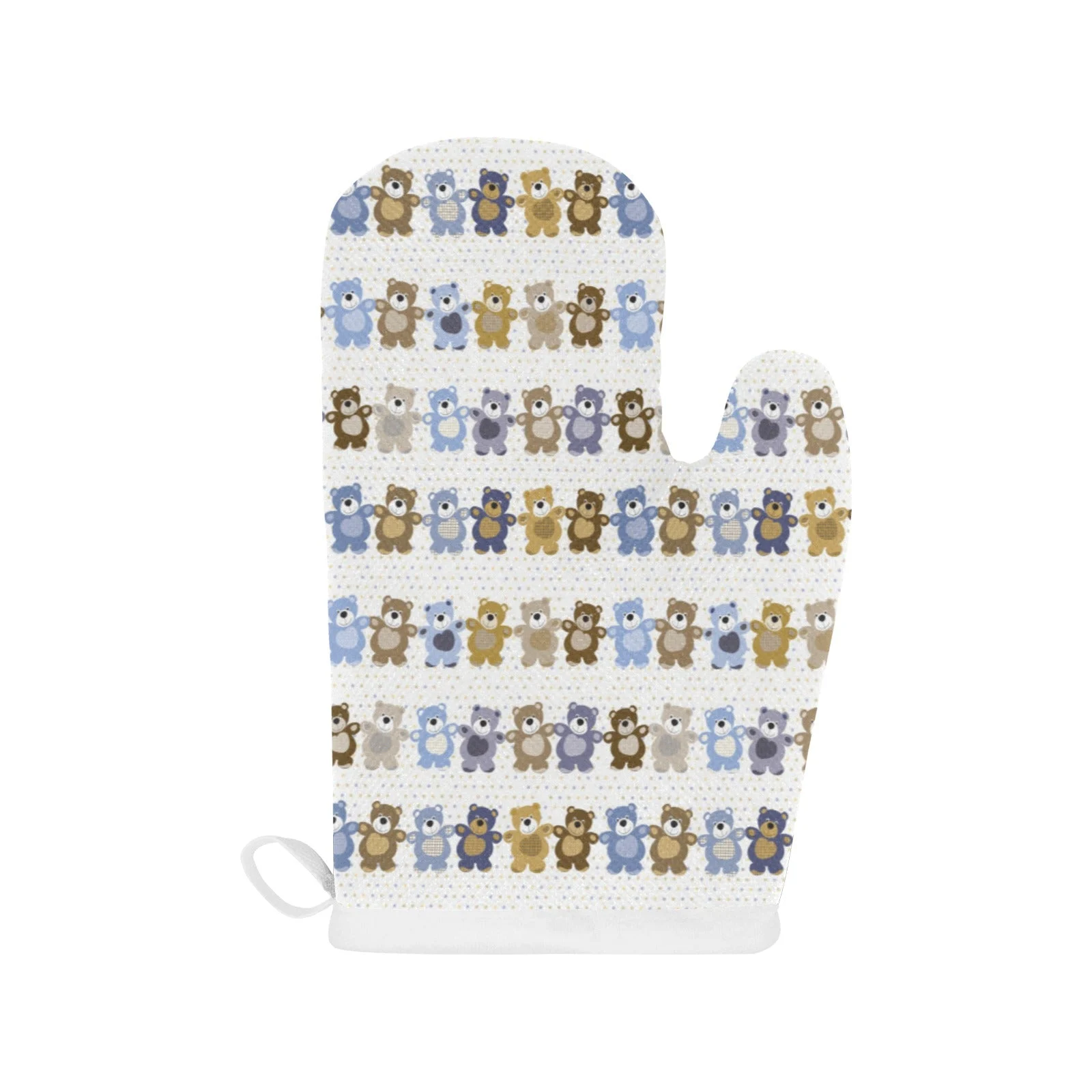 Teddy Bear Pattern Print Design 02 Heat Resistant Oven Mitts & Pot Holders Set Teddy Bear Pattern Print Design 02 Heat Resistant Oven Mitts & Pot Holders Set