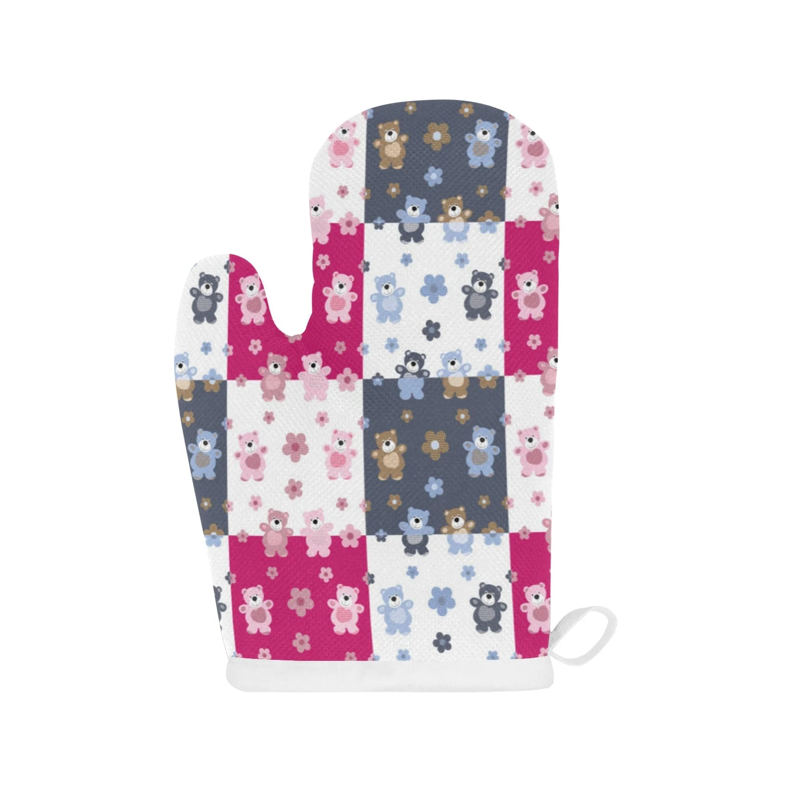 Teddy Bear Pattern Print Design 03 Heat Resistant Oven Mitts & Pot Holders Set Teddy Bear Pattern Print Design 03 Heat Resistant Oven Mitts & Pot Holders Set