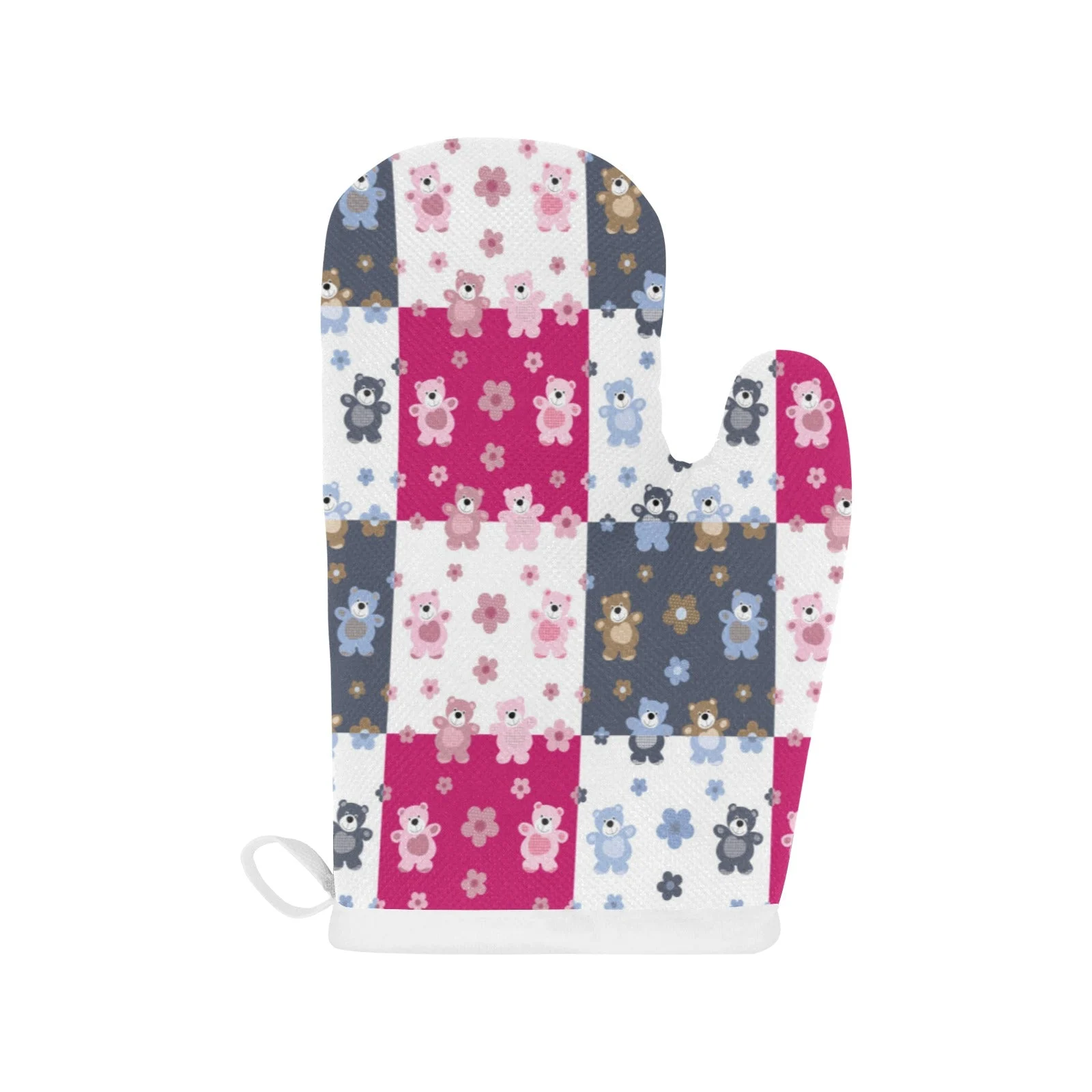 Teddy Bear Pattern Print Design 03 Heat Resistant Oven Mitts & Pot Holders Set Teddy Bear Pattern Print Design 03 Heat Resistant Oven Mitts & Pot Holders Set