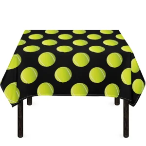 Tennis Balls Pattern Print Tablecloth Kitchen Home Decor