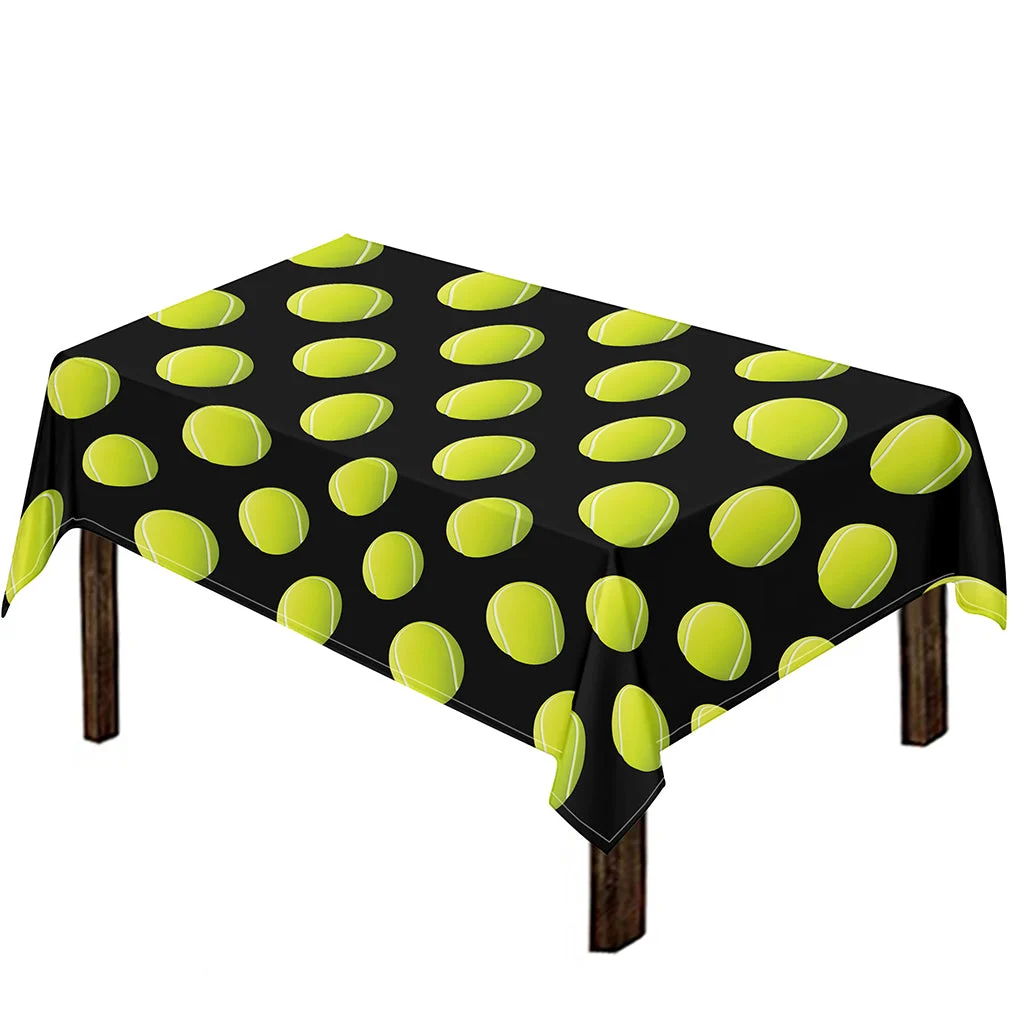 Tennis Balls Pattern Print Tablecloth Kitchen Home Decor Tennis Balls Pattern Print Tablecloth Kitchen Home Decor