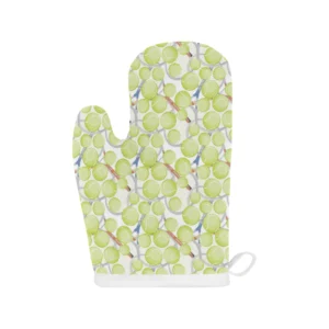 Tennis Pattern Print Design 01 Heat Resistant Oven Mitts & Pot Holders Set