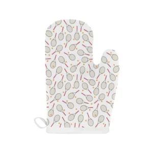 Tennis Pattern Print Design 04 Heat Resistant Oven Mitts & Pot Holders Set