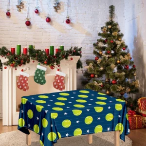 Tennis Sport Pattern Print Tablecloth Kitchen Home Decor
