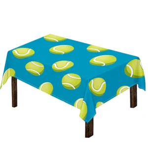 Tennis Theme Pattern Print Tablecloth Kitchen Home Decor