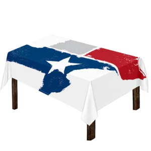 Texas State Flag Print Tablecloth Kitchen Home Decor