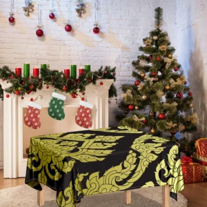 Thai Ornament Pattern Print Tablecloth Kitchen Home Decor
