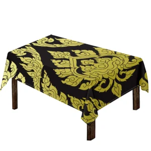 Thai Ornament Pattern Print Tablecloth Kitchen Home Decor