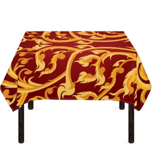 Thai Winding Vines Pattern Print Tablecloth Kitchen Home Decor